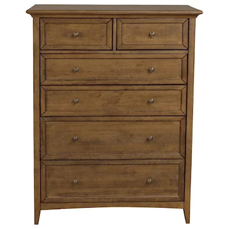 Transitional Chest of Drawers with 6-Drawers